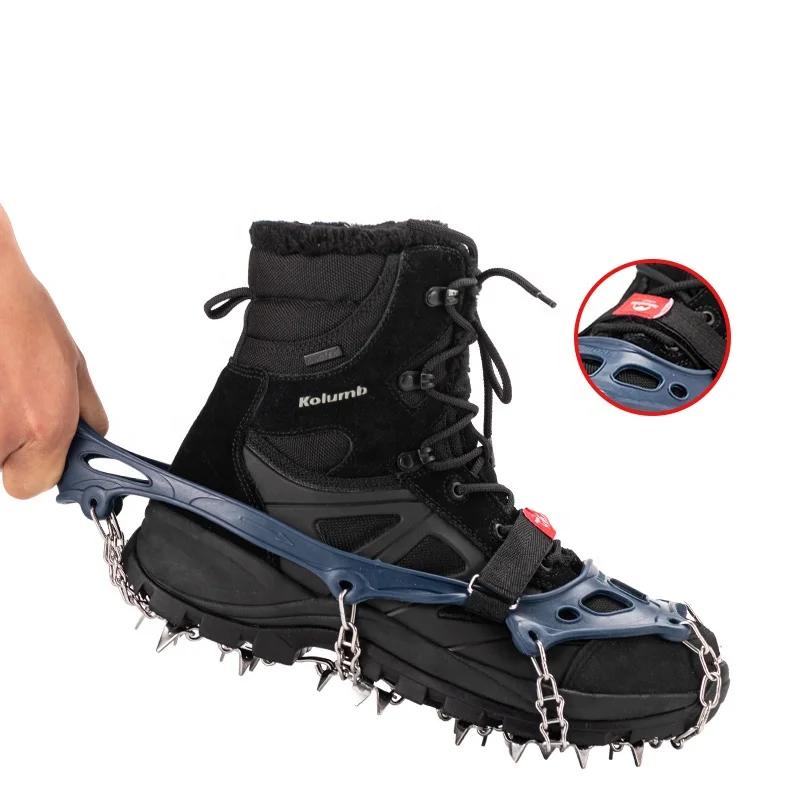 Naturehike 10 25 Teeth Anti Slip Snow Ice Spikes Climbing Ice Grips Sepatu Paku Baja Anti Karat Aman Melindungi Crampons