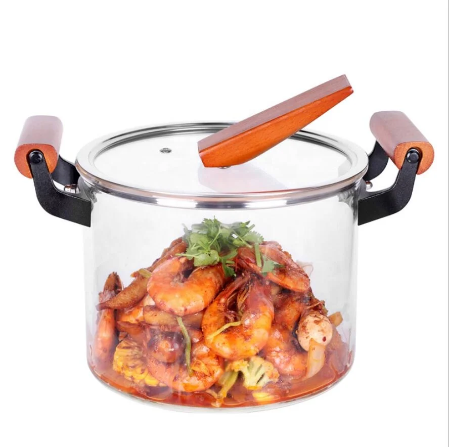 new design borosilicate clear glass cooking