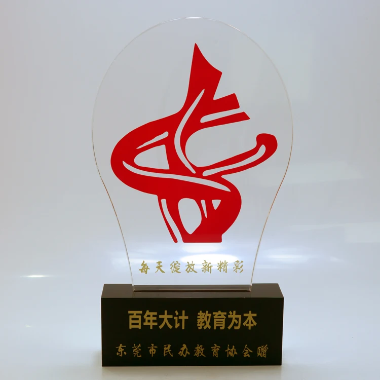 Placca acrilica cinese dei premi/trofei della decorazione del commercio all'ingrosso di nuovo arrivo