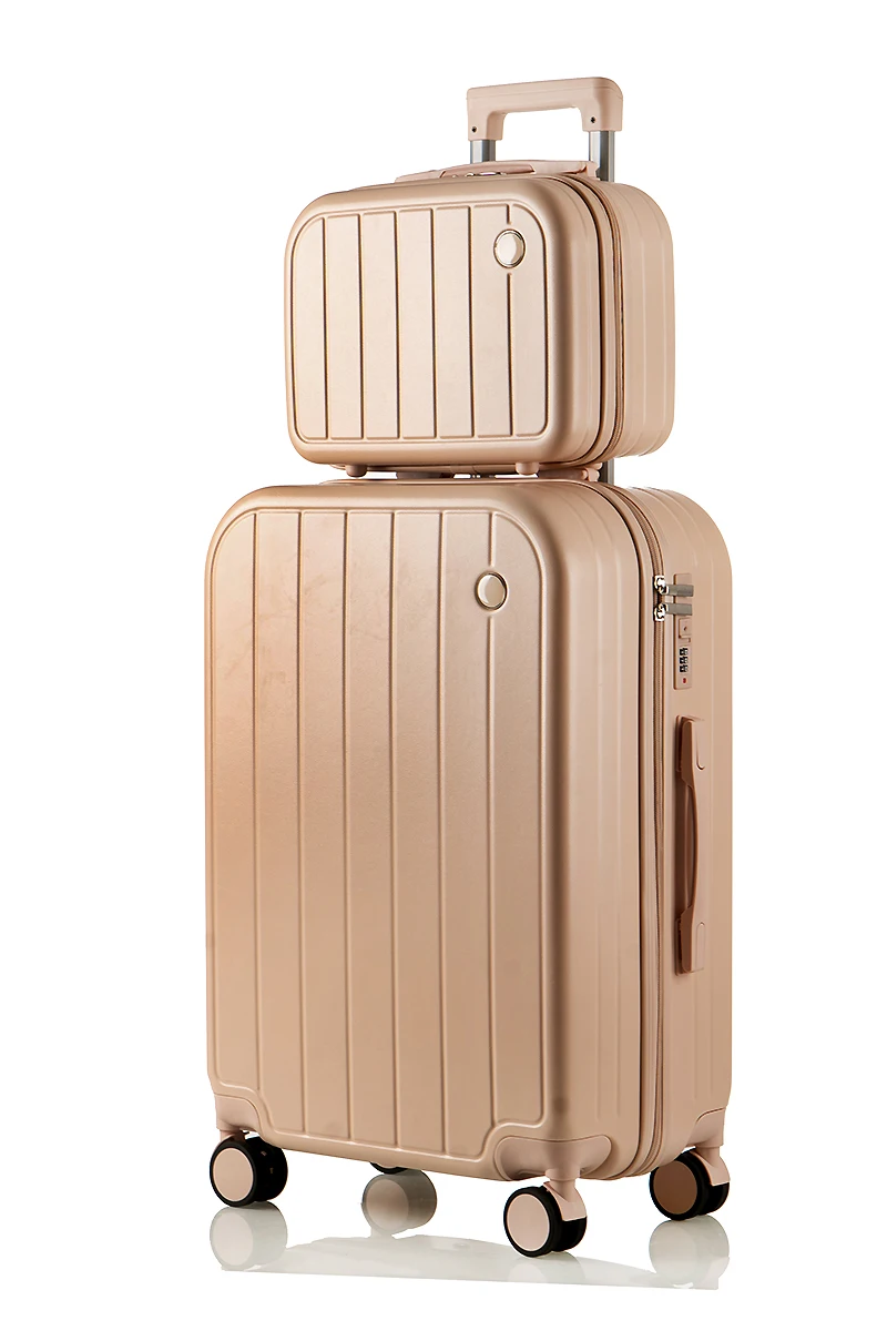Durable Customized Large Capacity Spinner Luggage Sets Unisex PC ABS Boarding Bag Easy-Carry on for Girls