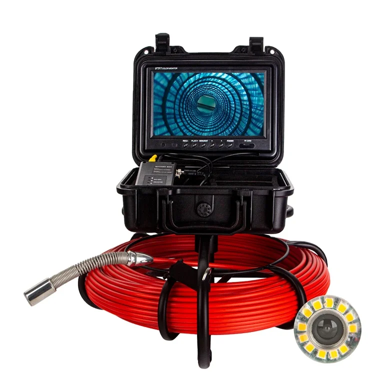 512Hz Location Sewer Pipe Camera 512Hz Sonde &Self-leveling,Pipe Inspection Camera 9inch HD1080P Screen