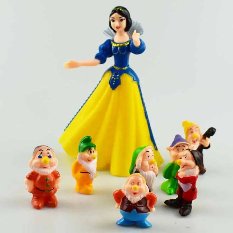 Figurines snow white and the 7 dwarfs cake topper cake decoration 