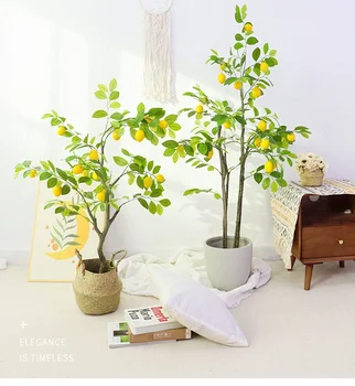 Simulation Lemon Tree for Decoration Factory Artificial Fruit Tree Faux Planta