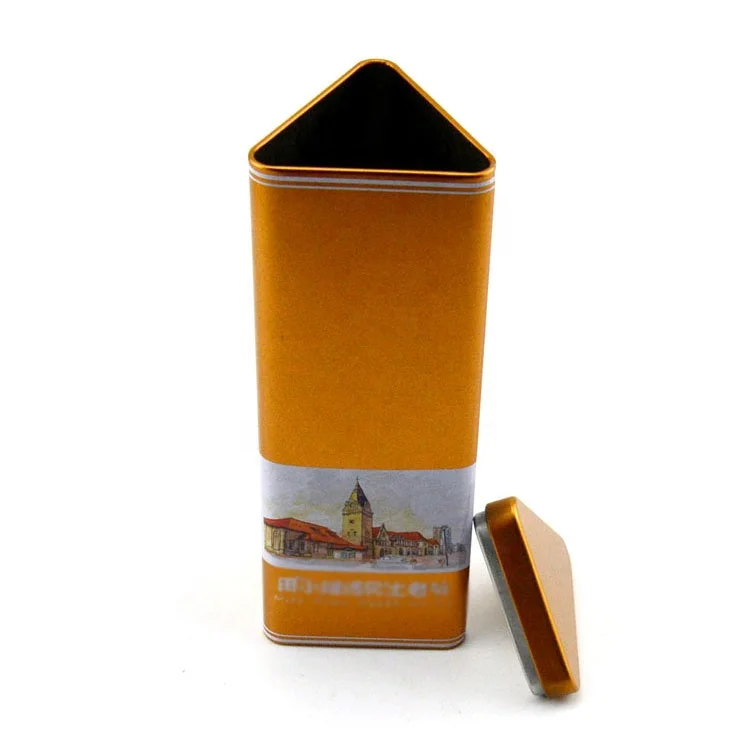 Irregular Triangle Tin Can Beautifully Packaging Tea Tin Box Advanced Gift Packaging Triangle Tin Can for Food