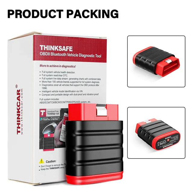 2023 newestTHINKCAR THINKSAFE Bluetooth OBD2 Automotive Scanner All System All Makes Free 5 Resets OBD 2 Car Diagnostic Tool