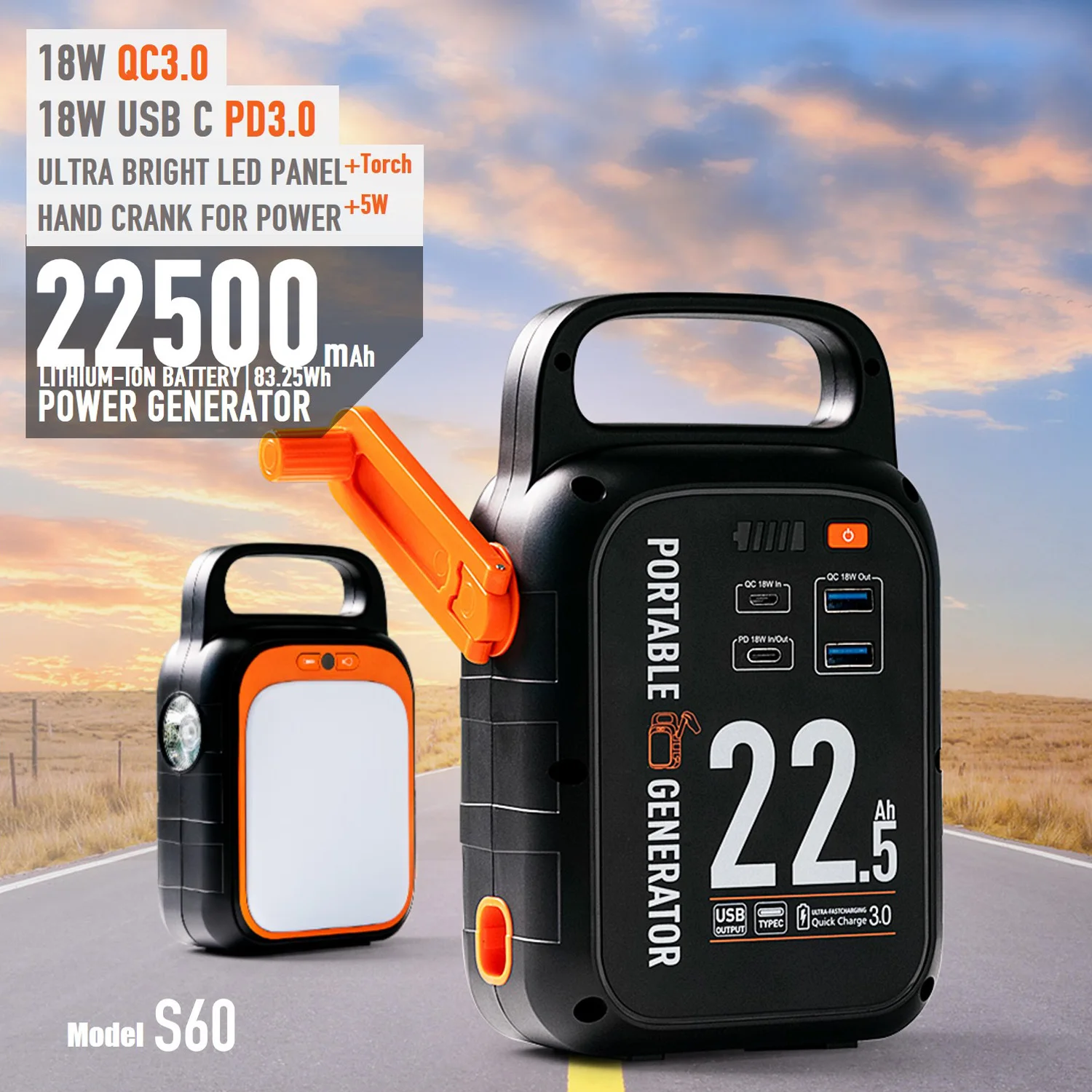 
Солнечная система Sbase, 22500 мАч, солнечный генератор, перезаряжаемый панелями, солнечные батареи S60, ручной генератор 