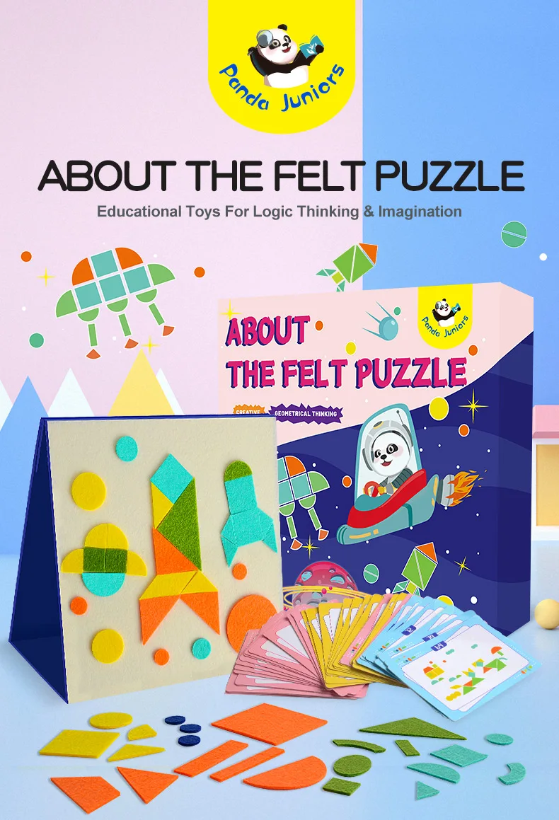 Brain Training Puzzle Soft Felt Animal Stickers Children Jagsaw Educational Toys