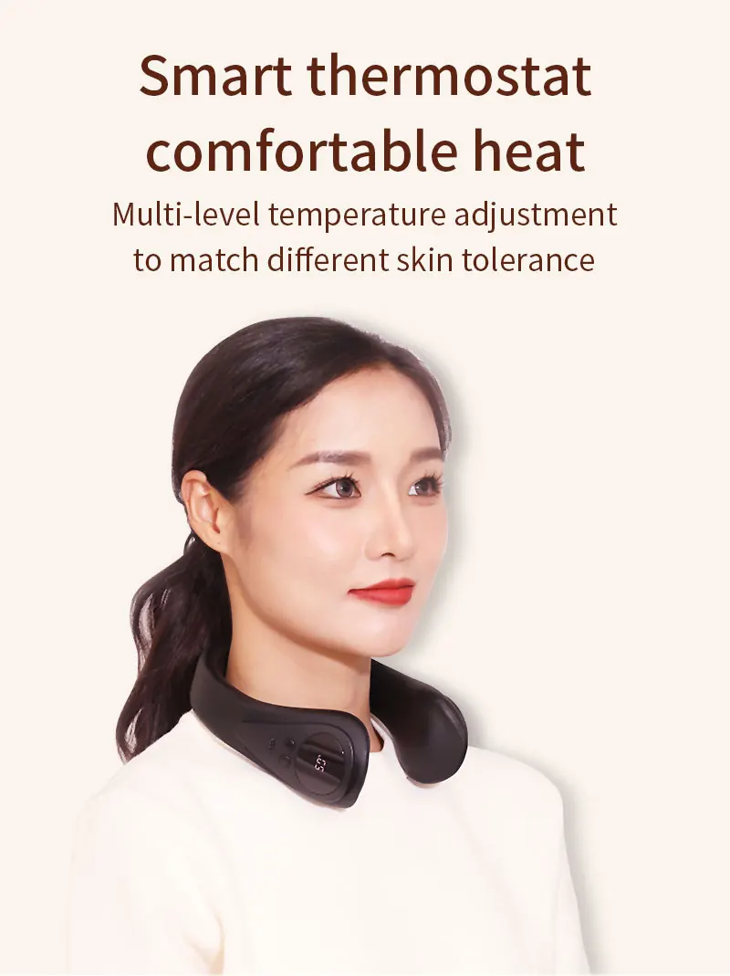Electric Neck Back Shoulder Warmer Relax Massage Relieve Neck Pain TENS Shiatsu Deep kneading Mini Neck Massager With Heat rk-83