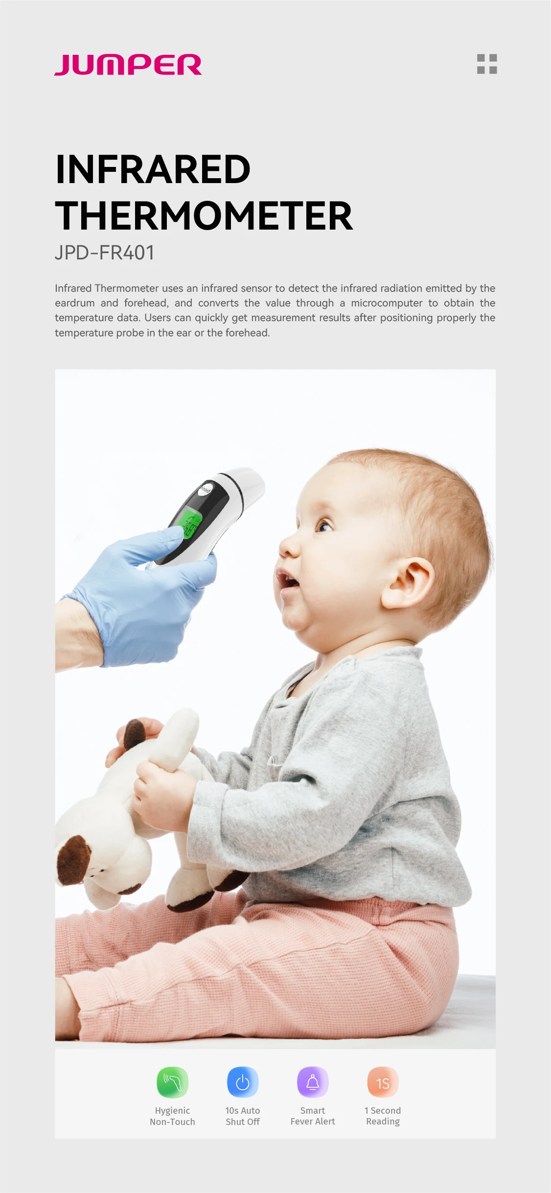 Digital Human Body Infrared Thermometer Basal Thermometer With Sensor