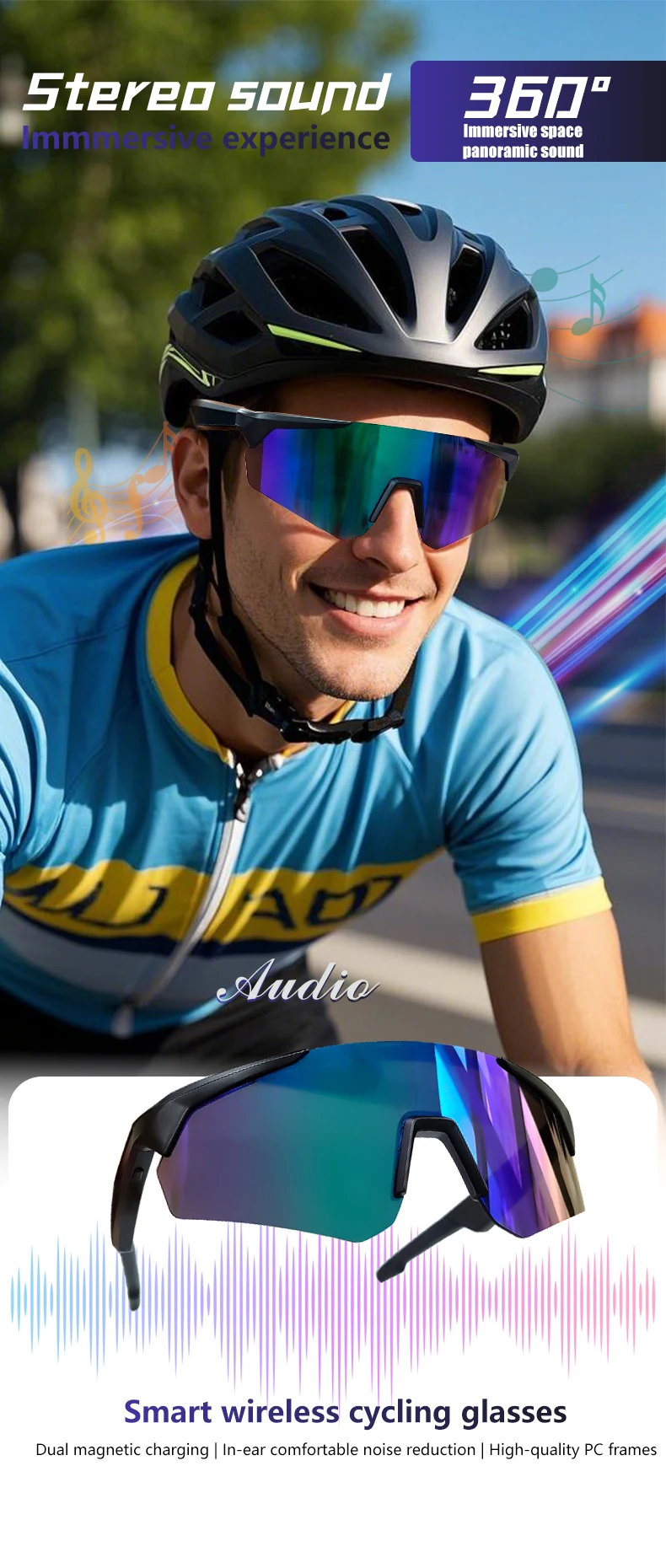 Chinese factory supplier supply  Sanvnet Qy-pro 2 Cycling Smart Glasses Bt Audio Smart Eyewear Ai Translate Voice Assistant Music Outdoor Sports Sunglasses 2026 - Buy Cycling Smart Glasses sunglasses 2026 smart Eyewear