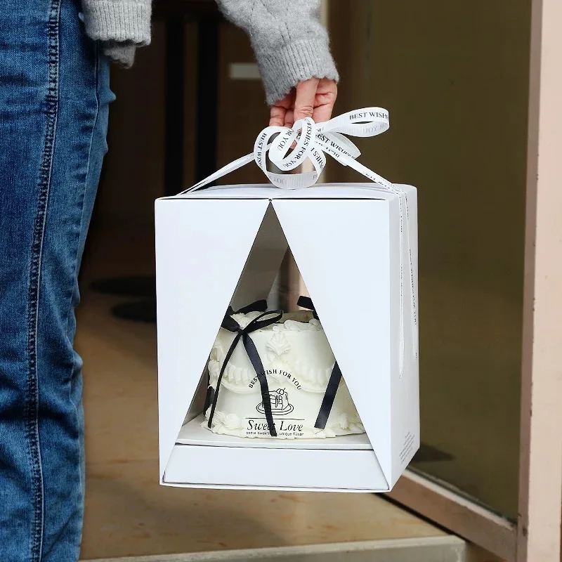 Luxury Mousse Clear Transparent Cake Box - 6 & 8 Inch