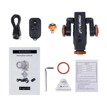 YELANGU L4X Mini Motorized Electric Track Slider Motor Dolly Truck Car for Camera Camcorder DV Cameras Truck Cars detail image