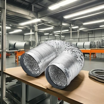 Flexible Aluminum Foil Non-insulated Air Duct Kitchen Exhaust Ducting Plastic Flexible Drain Hose