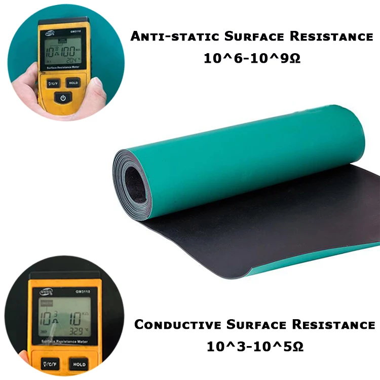 Industrial Clean Room Antistatic Desk Anti Static Table Mats Roll Grey