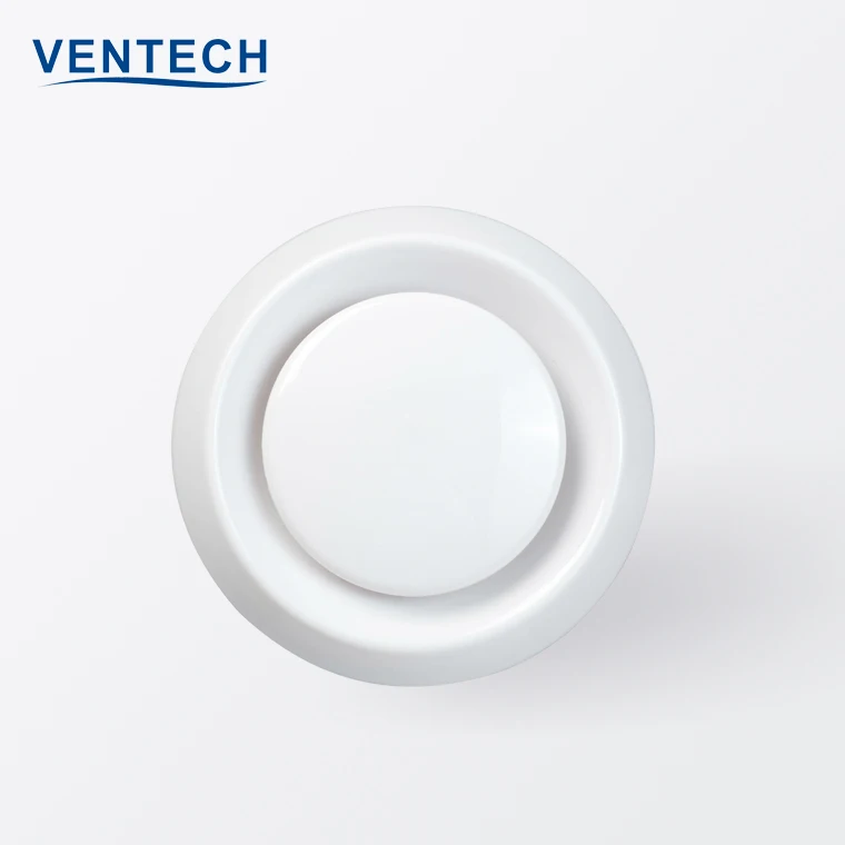 Hvac Air Conditioning Round Ceiling Diffuser Plastic Disc Valve