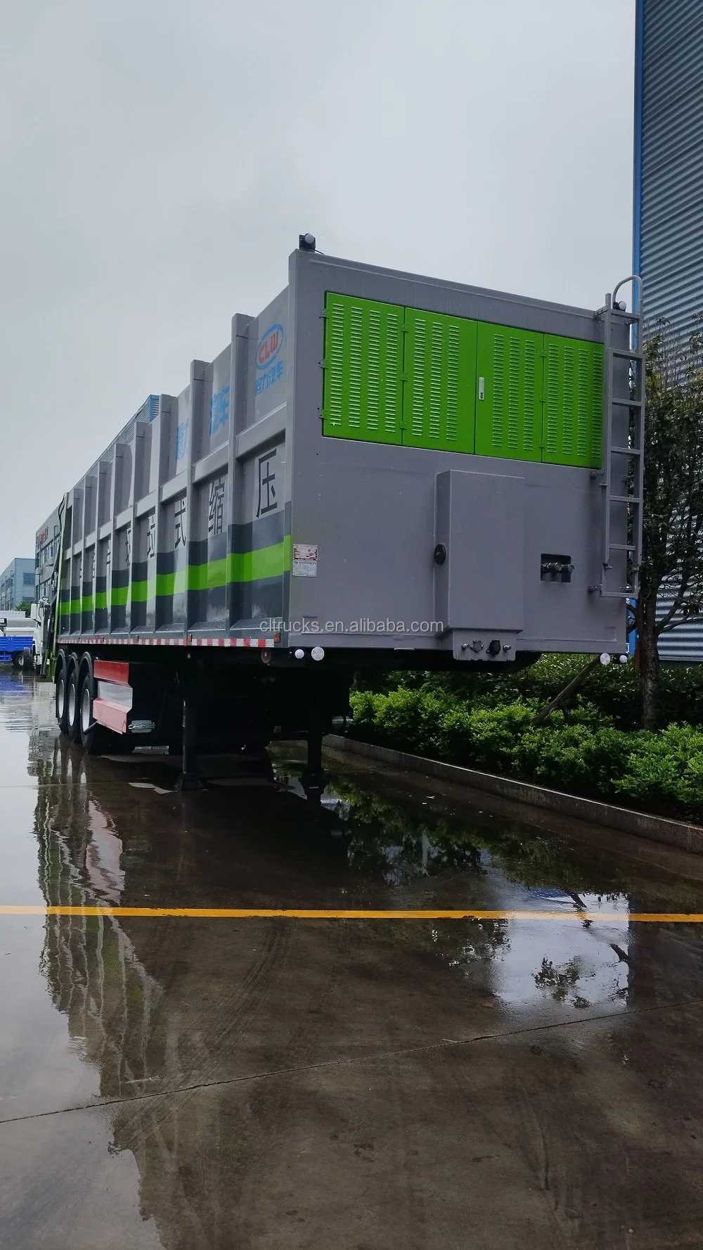 Garbage Trailer Compactor - 50m3 Capacity, 3 Axles