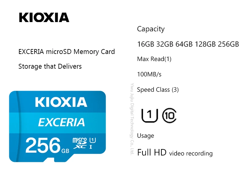 100% original KIOXIA Micro SD Memory Card 16GB 32GB 64GB 128GB 256GB 100M/S C10 Memory Card Flash Cards - ANKUX.COM