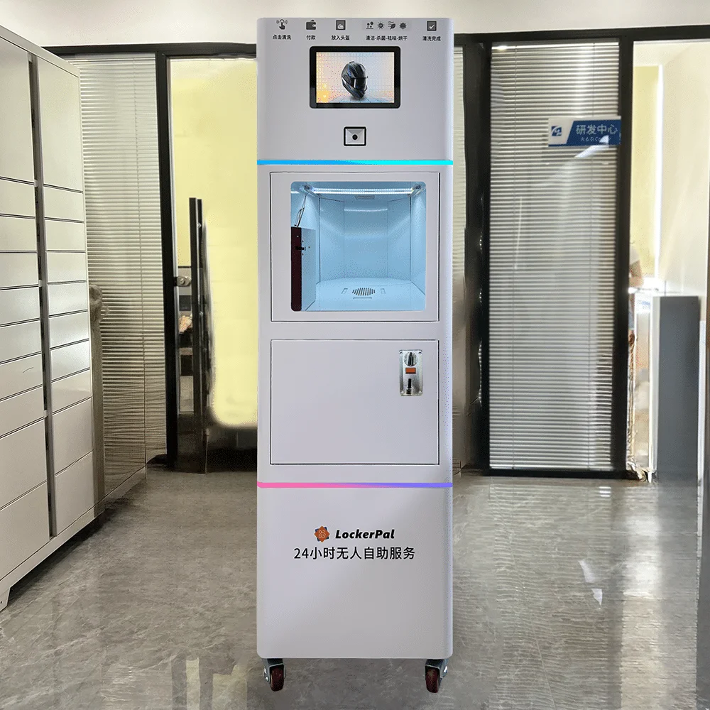 Smart Public Utility Locker Electronic Lock Recyclable Portable Design UV Sanitization Technology Tempered Glass Knock-Down