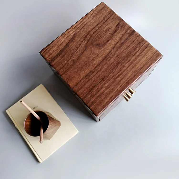 3 Tier Drawer Stash Box Desktop Organizer Handmade Wood Storage Box Bins