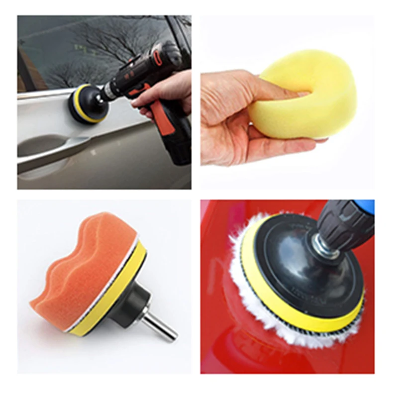 14Pcs Drill Polishing Wheel Foam Ball Car Buffers and Polishers Kit for  Drill