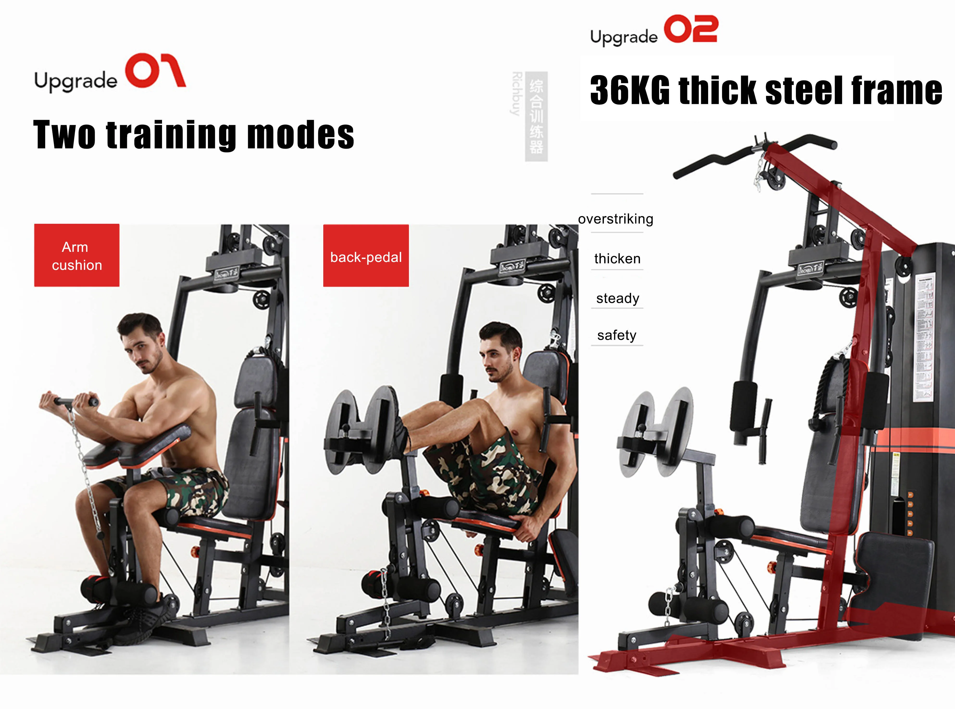 Strength Training Gym Fitness Multi Function Single Station Muscle Building Pin Loaded Machine Work Out Station