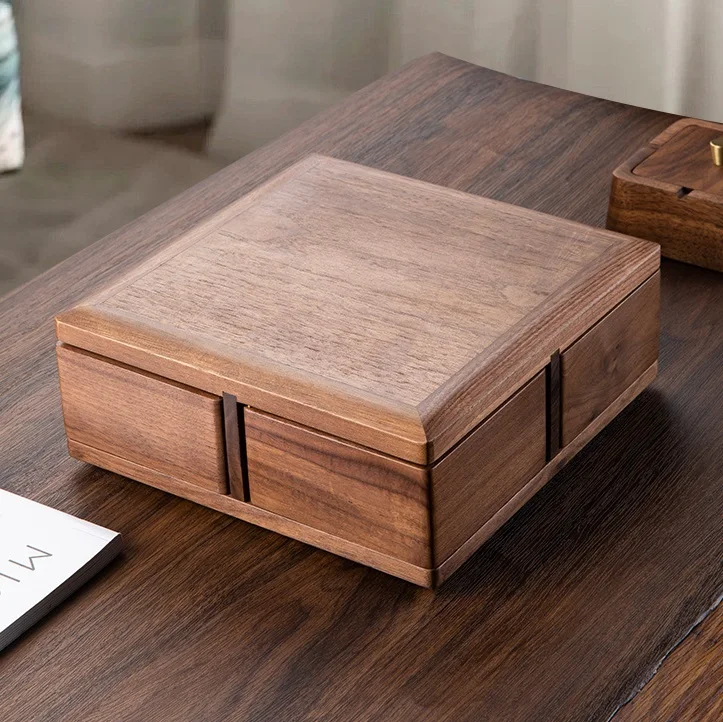 Multifunction Wooden Storage Box with Lid - Dried Fruit & Candy