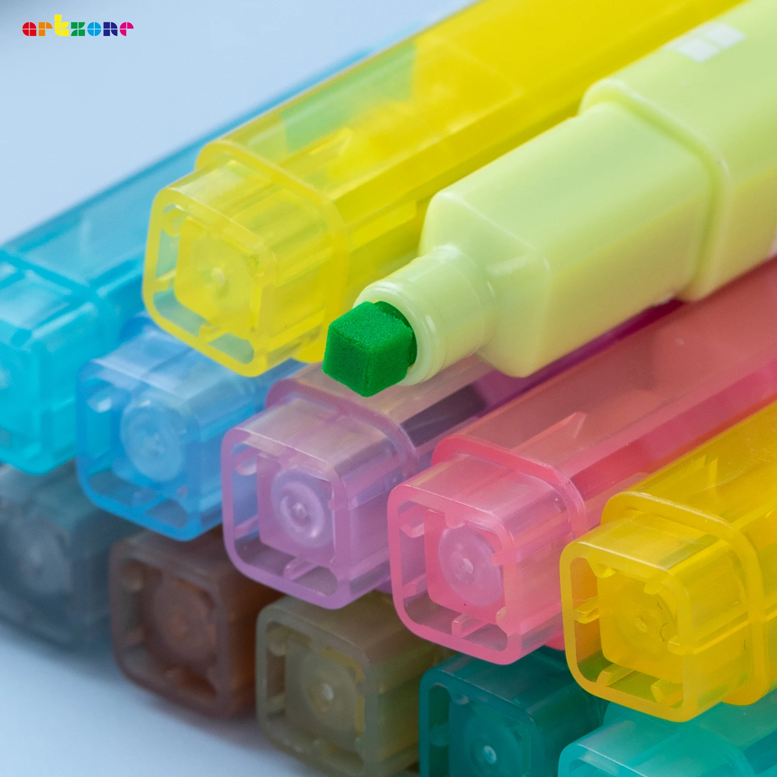 Creative Colored Square Nib Highlighters 16 Color Dual Tip Journal Markers Fineliner Pens for Kids Journaling Doodling Supplies