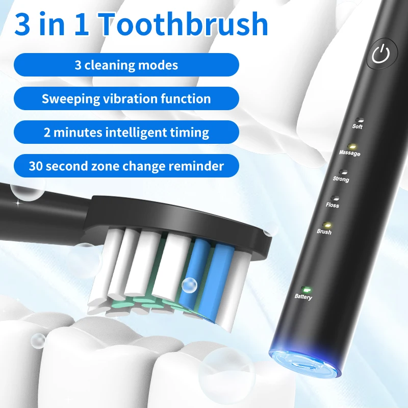 Private Label Electric Floss Cleaner Deep Cleaning Portable Dental Flosser Smart Rechargeable Electric Vibrating Flosser