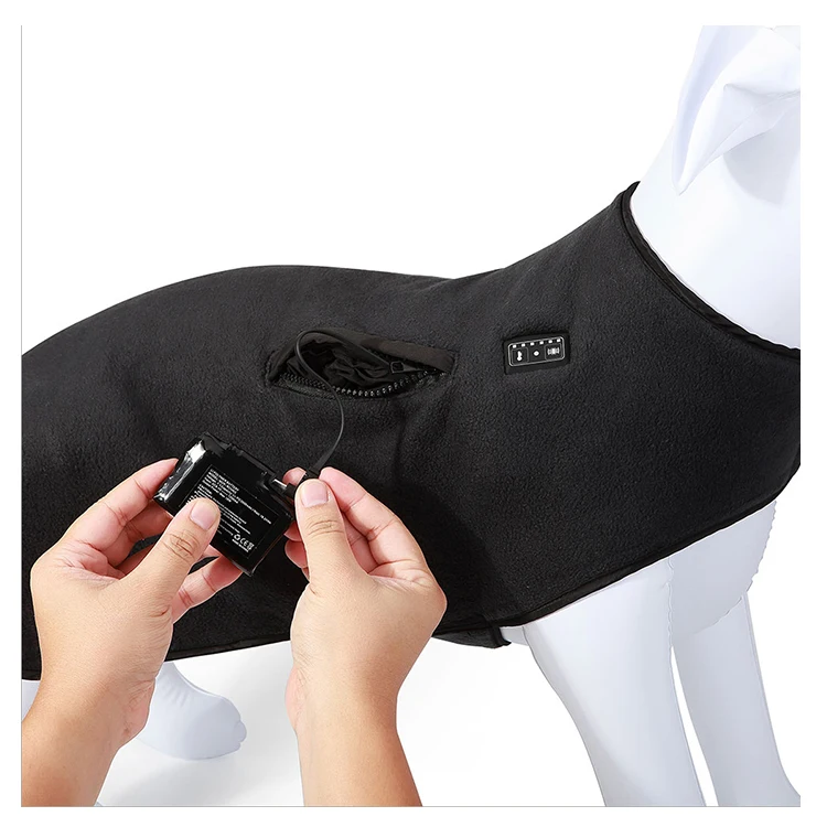 Warm Fleece Battery Heated Dog Jacket Clothing For Winter Buy Heated