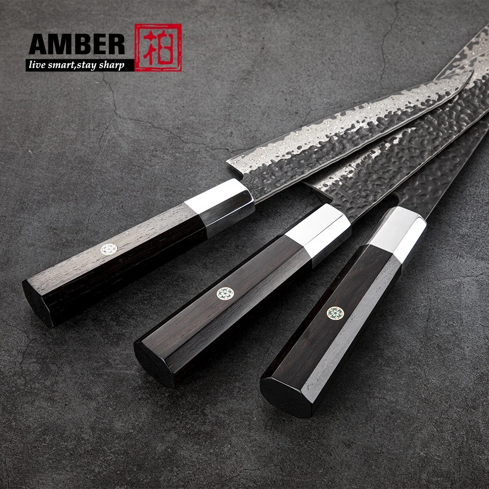 Hot Selling Kitchen Chef Damascus Knife Set 67 Layers VG10 Japanese Knife Damascus Steel Meat Slicer Butcher Knife Set