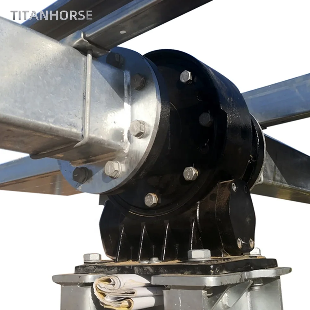 Высокоэффективная система слежения за солнечной батареей Titanhorse PV вертикальный поворотный привод