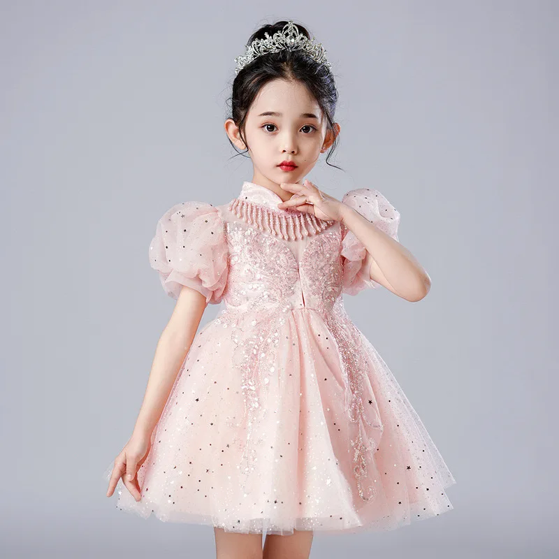 NEW Mesh Princess Dress 2025 Summer Short-Sleeved Dress