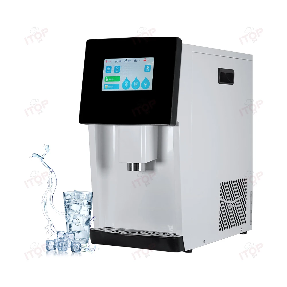 Low Energy Nugget Ice Machine Water Dispenser and Ice Dispenser Granular Ice Maker for Home and Office