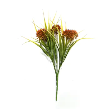 Factory direct sales of five small handful of green onion ball artificial flower for home decor and outdoor