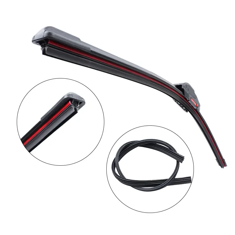 Haiyuan Frameless Car Rubber Strip Windscreen Wipers Blades Wiperbaldes