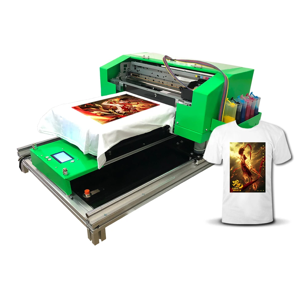 printing machine a3 dtg digital flatbed t-shirt printer 6 color fabric printer From m.alibaba.com