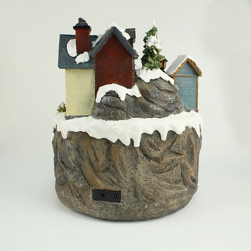 Custom Light up  Holiday Time Musical Figurines Christmas Village Set