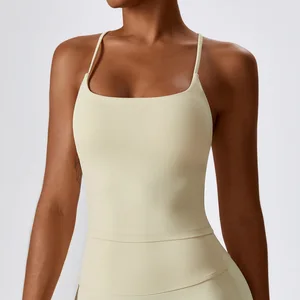 TOPKO Women's New Beautiful Back Yoga Vest Inside  Top  Wear Sports Bra Running Fitness Vest