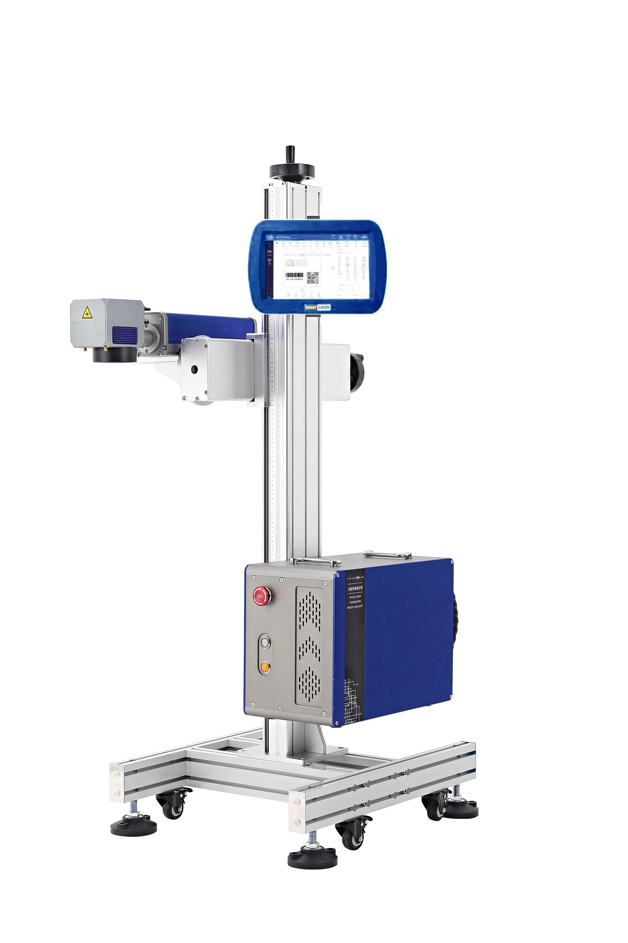 PVC HDPE Plastic Pipe Laser Printing Machine Flying Fiber Laser Marking Machine for PVC Pipe Coding logo Printer