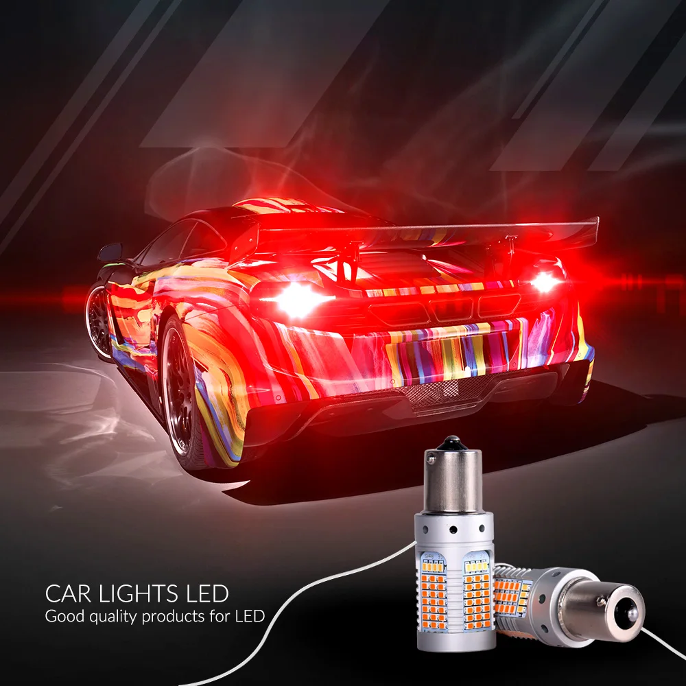 
 1156-144SMD-3014 Ap- 12-24 В p21w bau15s Canbus Автомобильный светодиодный сигнал поворота  