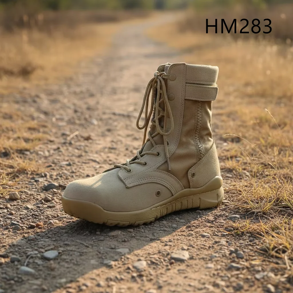LXG,Mid-east Market Popular PU Outsole with Stitching Combat Boots 6 Inch Original Practical Tactical Boots with Zipper HSM283