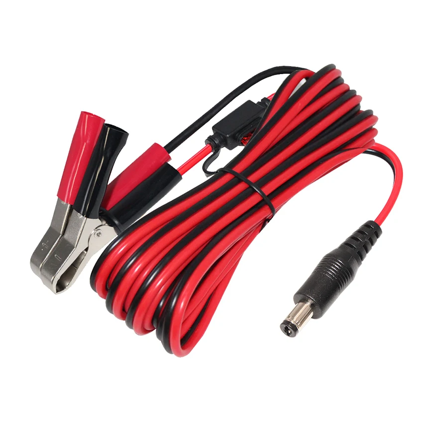 Power Kit Jumper Dc Connector Extension Cord Yellow and Green Solar Panel Cable for Battery Copper Crocodile Clip