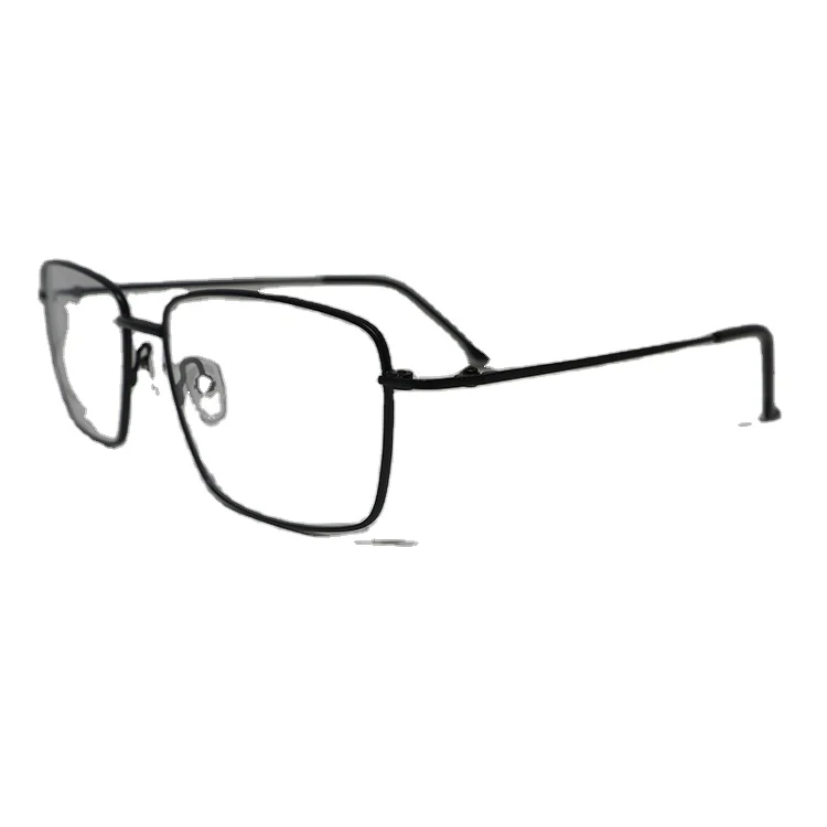 black wide frame glasses