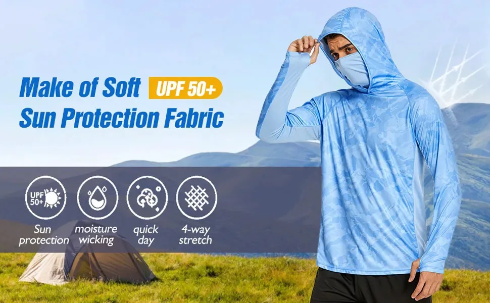 Custom UPF50+ Sun Protection Moisture Wicking Polyester Spandex Fish Clothing Men's Long Sleeve Mesh Vented Uv Fishing Shirt