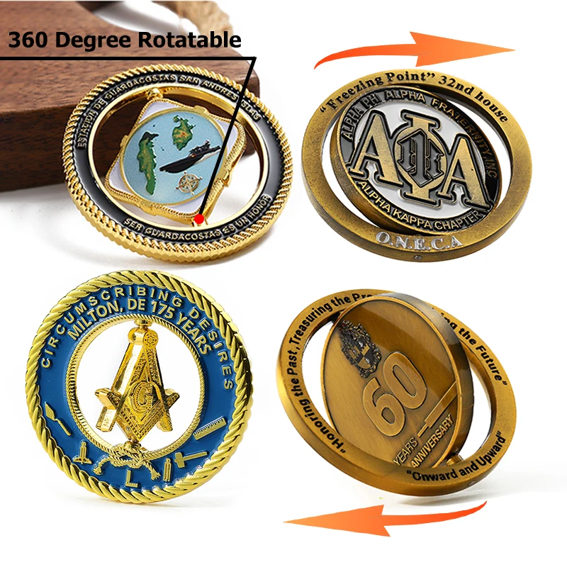 Custom Coins Metal Zinc Alloy Table Sports Challenge Coins Enamel Silver 3D Double Side Snooker Billiards Coins Collections 16