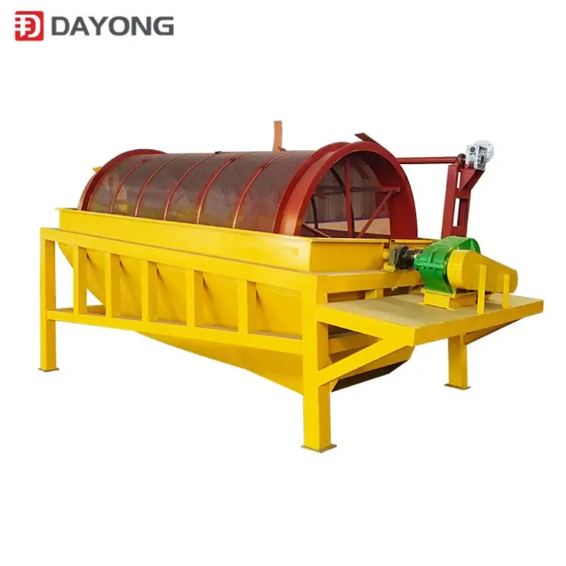 Full Automatic Sand Machine, Rotary Soil Sieve, Stone Separator, Small Mobile Gold Mining Mineral Ore Clay Trommel Drum Screen