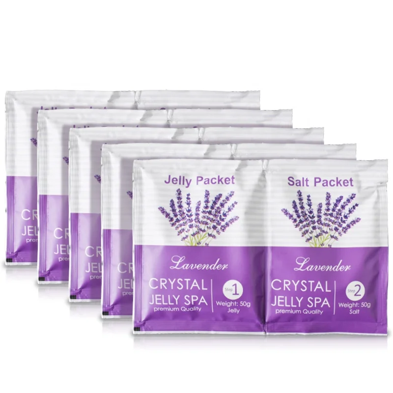 OEM Private Label SPA Relaxing Pure Nature Herbal Lavender Ginger Jelly Feet Soak Pedicure Foot Soak Salts Foot Soaking Powder