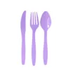 Purple knife, fork and spoon 16pcs