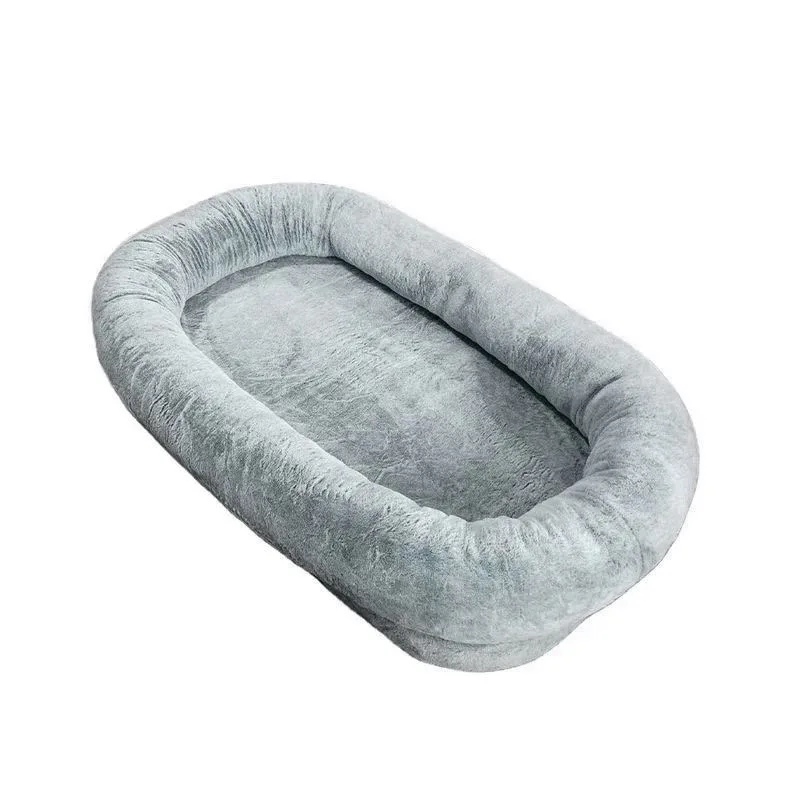 Factory Direct Sale Human Dog Bed Human Size Washable Faux Fur Human Dog Bed for You and Pets Human Dog Beds.