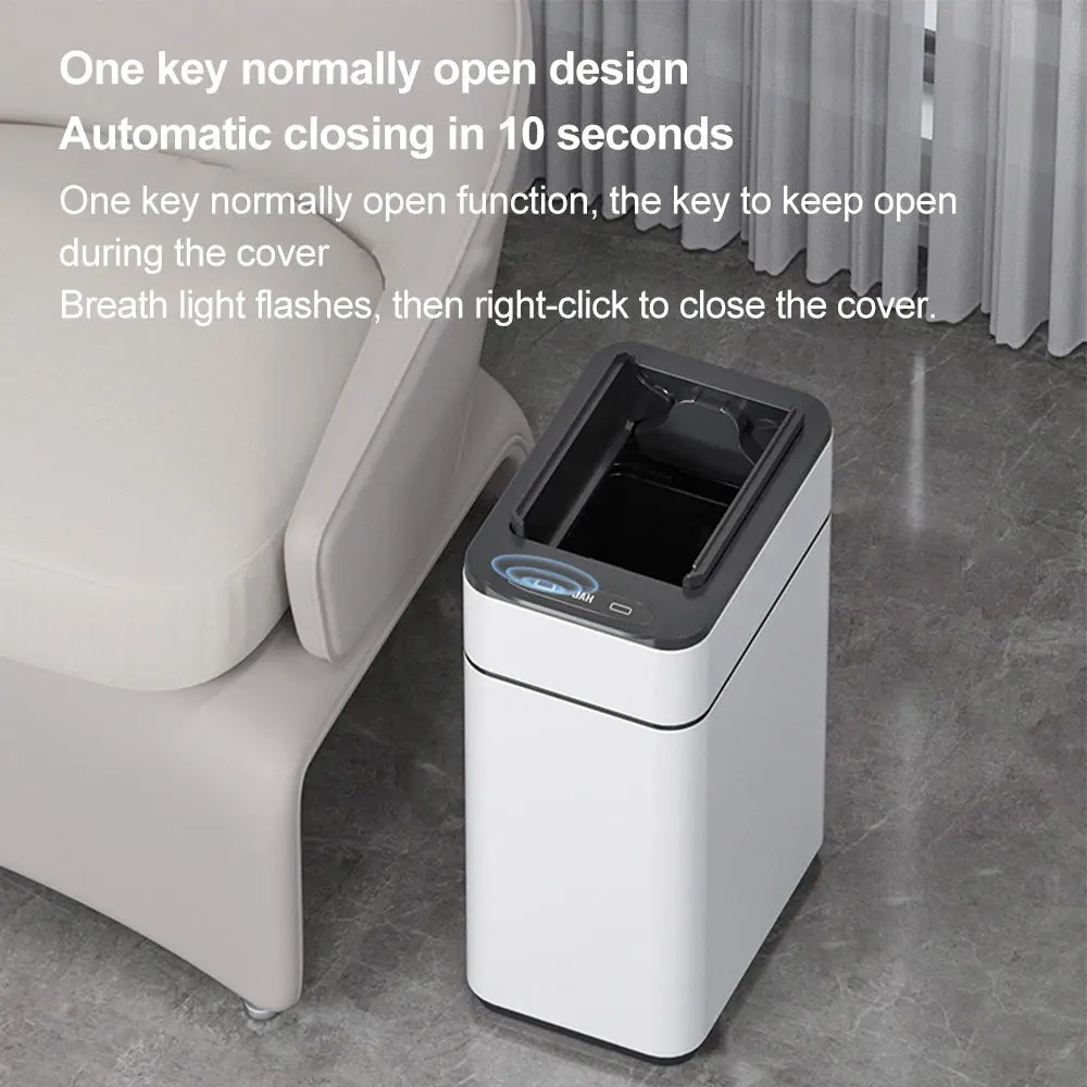 Trash Automatic Can Sensor Touchless Stainless Steel Dustbin 2024 New Garbage Can 15 Gallon Smart Induction Wastebasket Factory